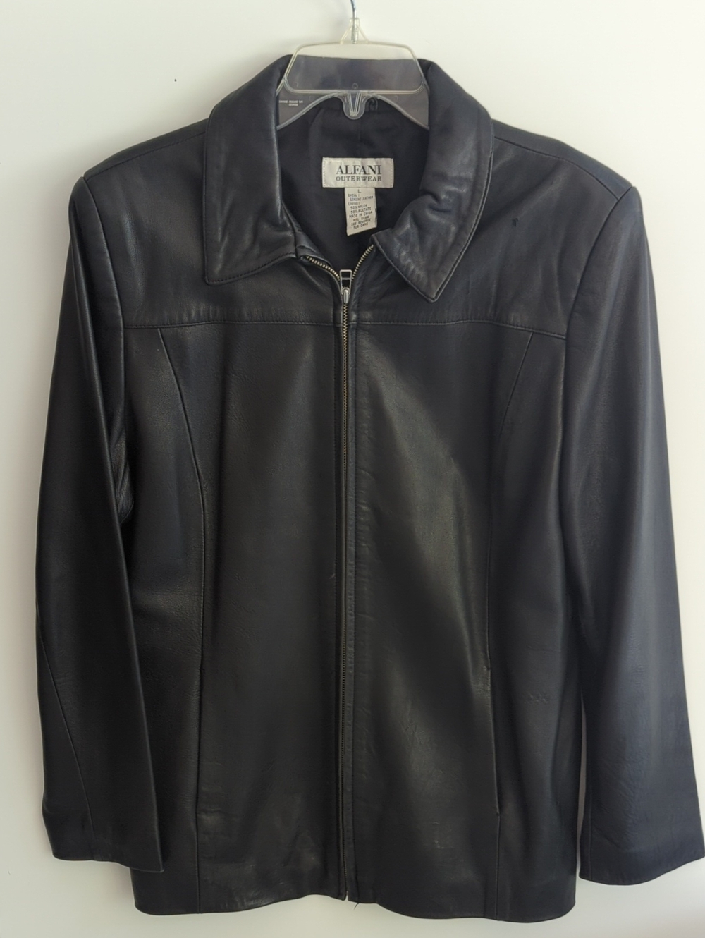 Alfani Women's Leather Black Jacket
